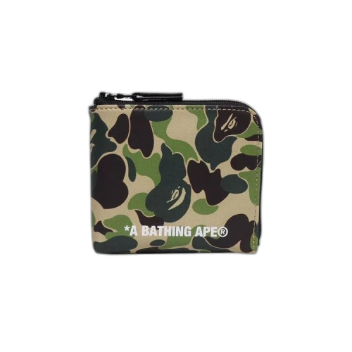 BAPE ABC Camo Mini Zipped Wallet 'Green'