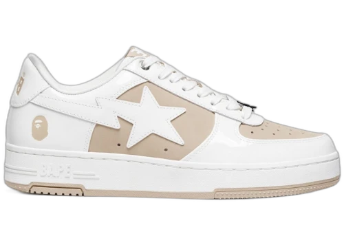 A Bathing Ape Bape Sta Low #6 White Beige
