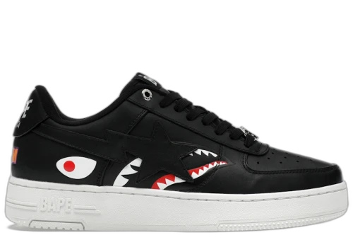 A Bathing Ape Bape Sta Low Shark Pack Black