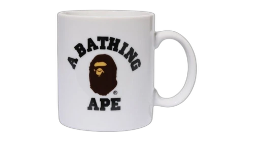 BAPE College Pottery Mug White