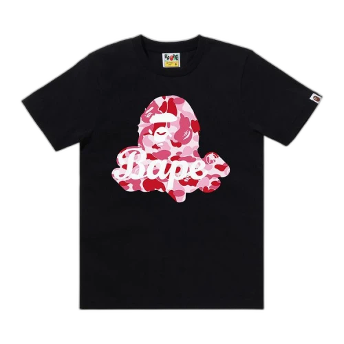 BAPE ABC Camo Ape Head Bape Tee 'Black/Pink'
