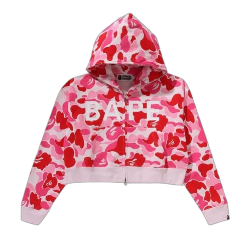 BAPE ABC Camo Full Zip Hoodie 'Pink'