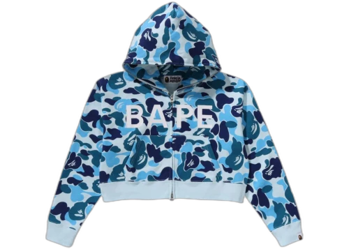 BAPE Women's ABC Camo Full Zip Hoodie Blue