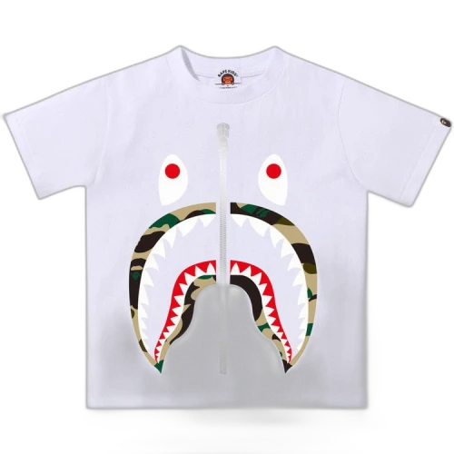 BAPE Kids 1st Camo Shark Tee 'White/Yellow'