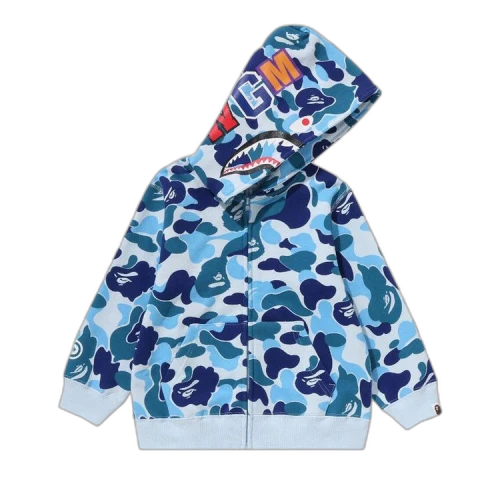 BAPE ABC Camo Shark Zip Hoodie 'Blue'