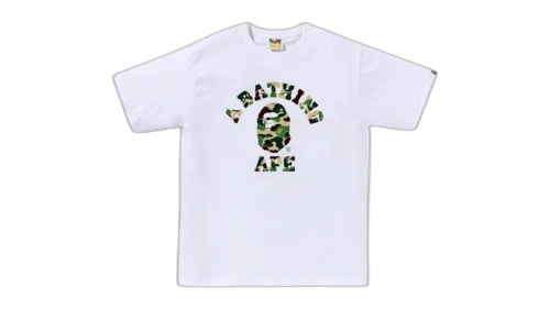 BAPE ABC Camo College (SS25) Tee White/Green