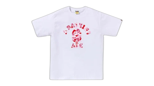 BAPE ABC Camo College (SS25) Tee White/Pink