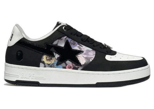A Bathing Ape Bape Sta #2 Black Multi Roses