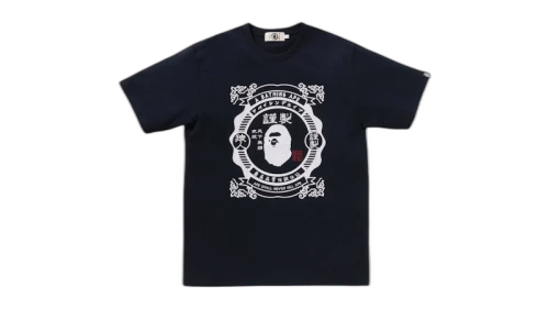 BAPE Japanese Motif Tee Navy