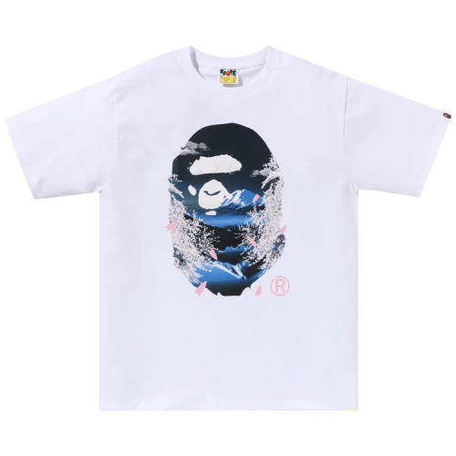 BAPE Sakura Photo Ape Head Tee 'White'