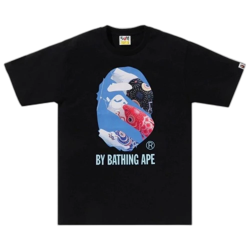 BAPE Carp Photo By Bathing Ape Tee 'Black'