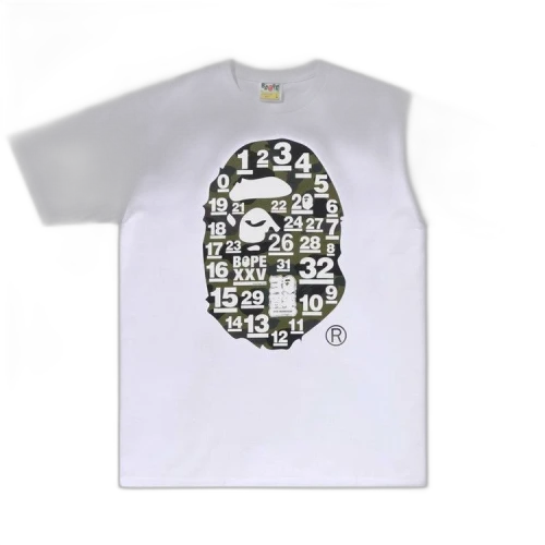 BAPE A Bathing Ape 32nd Anniversary 1st Camo Big Ape Head Tee 'White/Green'