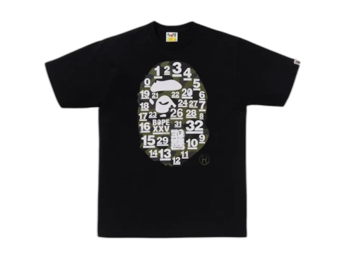 BAPE A Bathing Ape 32nd Anniversary 1st Camo Big Ape Head Tee Black/Green