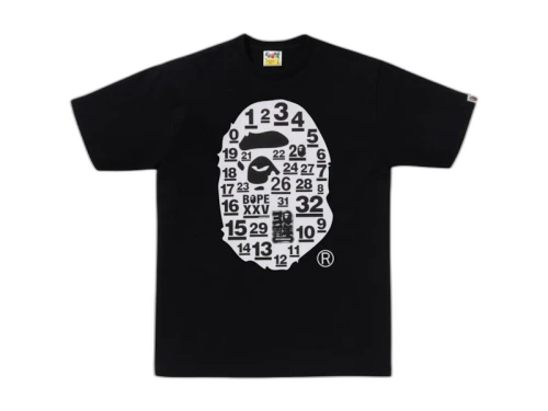 BAPE A Bathing Ape 32nd Anniversary Big Ape Head Tee Black