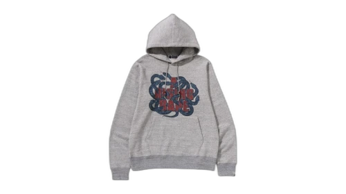 BAPE Year Of Snake Pullover Hoodie Gray