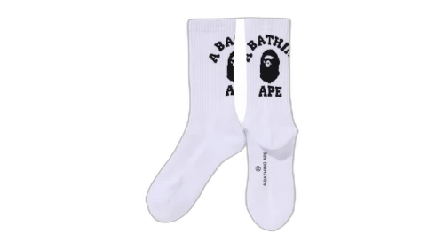BAPE College Socks (SS25) White
