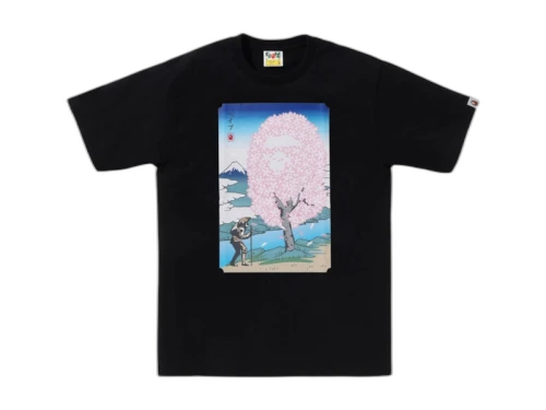 BAPE Japan Sakura Tee Navy