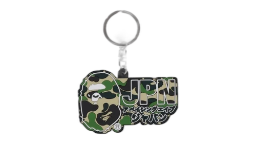 BAPE ABC Camo Japan Rubber Keychain Multicolor