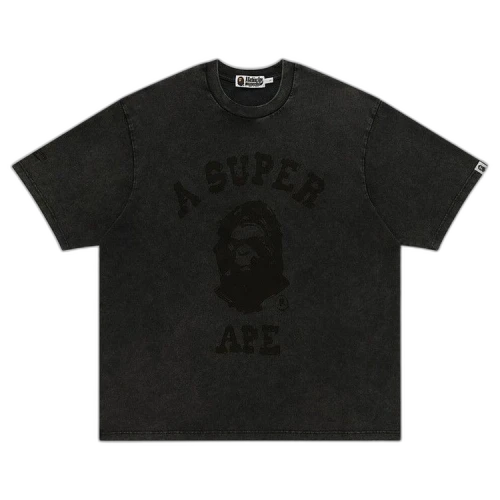 BAPE x KidSuper Garment Dye College Logo Tee 'Black'