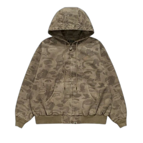 BAPE x KidSuper Solid Camo Jacquard Jacket 'Beige'