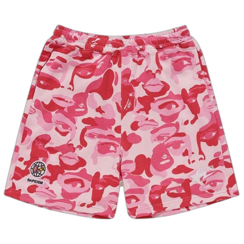 BAPE x KidSuper Camo Sweat Shorts 'Pink'