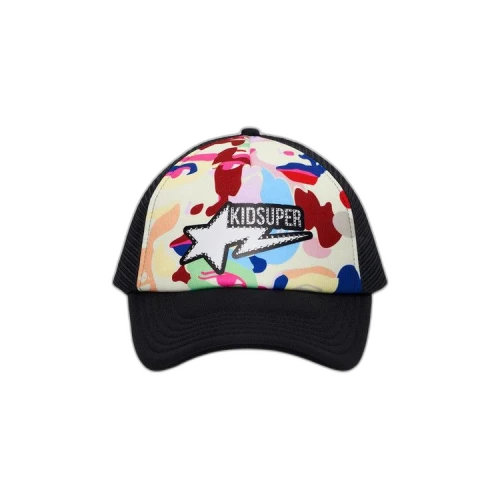 BAPE x KidSuper Bape Sta Logo Rhinestone Trucker Cap 'Multicolor'