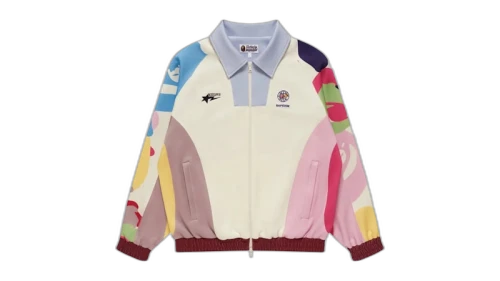 BAPE x KidSuper Patchwork Track Jacket Multicolor