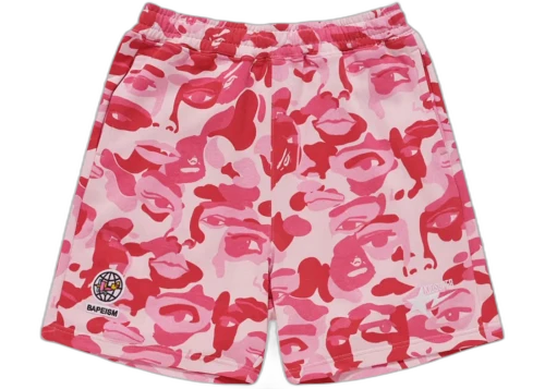BAPE x KidSuper Camo Sweat Shorts Pink
