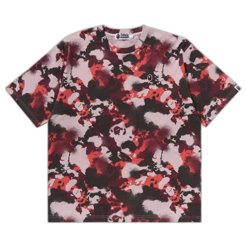 BAPE Map Camo Ape Head One Point Relaxed Fit Tee 'Red'