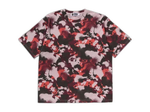 BAPE Map Camo Ape Head One Point Relaxed Fit Tee Red