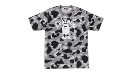 BAPE 1st Camo College Tee Tee Gray