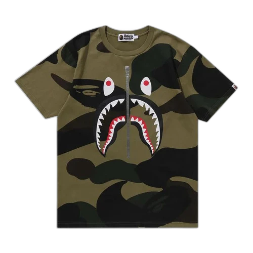 BAPE Giant 1st Camo Shark Tee 'Green'