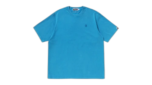 BAPE Garment Dye One Point Relaxed Fit Tee Blue