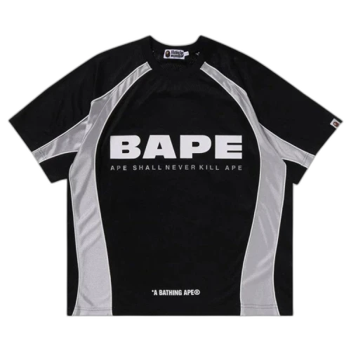 BAPE Solid Camo Jacquard Multilogo Relaxed Fit Football Jersey 'Black'