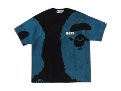 BAPE Water Print Ape Head Relaxed Fit II Tee Black