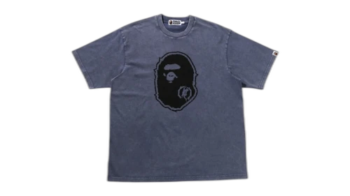 BAPE Garment Dye Ape Head Relaxed Fit Tee Charcoal