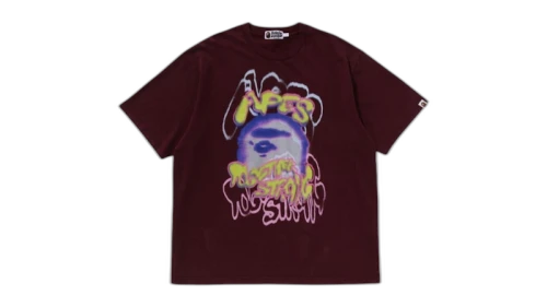 BAPE Heavy Washed Logo Relaxed Fit Tee Ivory