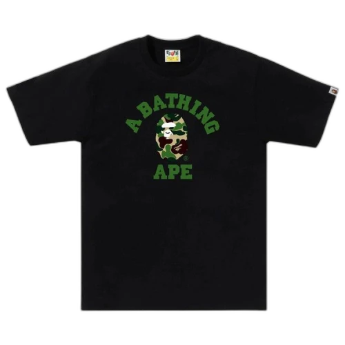 BAPE ABC Camo College Tee 'Black/Green'