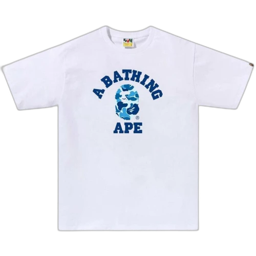 BAPE ABC Camo College Tee 'White/Blue'