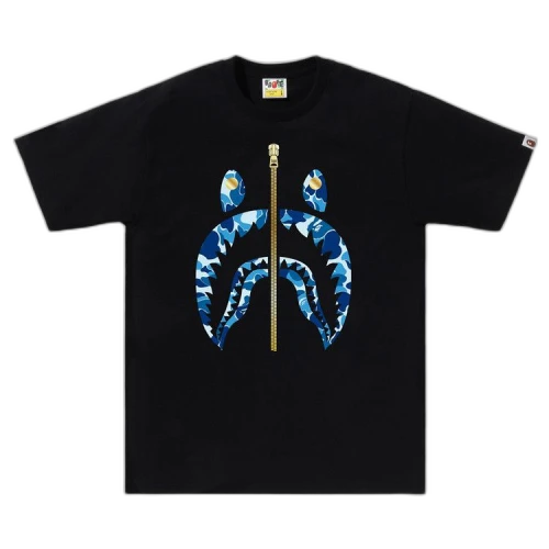 BAPE ABC Camo Shark Tee 'Black/Blue'