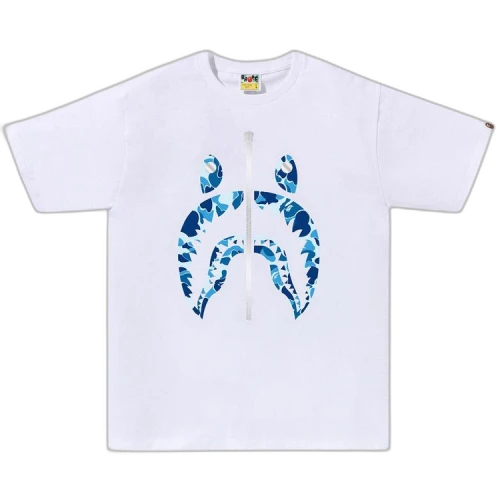 BAPE ABC Camo Shark Tee 'White/Blue'