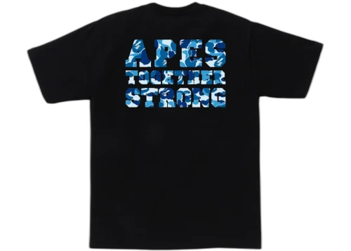 BAPE ABC Camo College ATS Tee Black/Blue