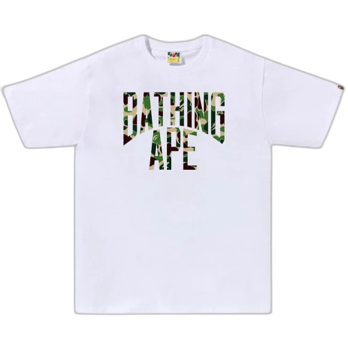 BAPE ABC Camo NYC Logo Tee 'White/Green'