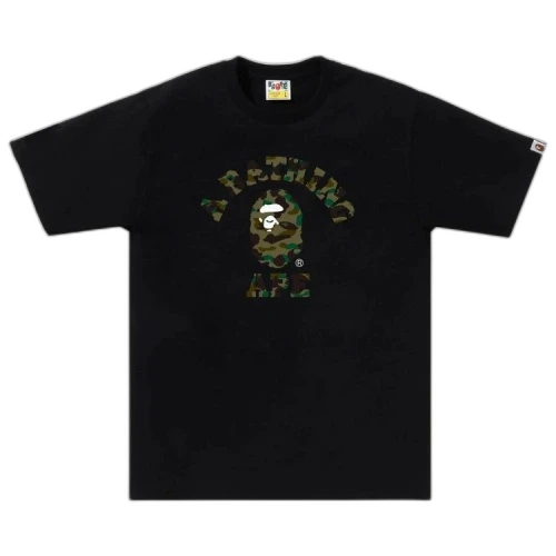 BAPE 1st Camo College Tee 'Black/Green'