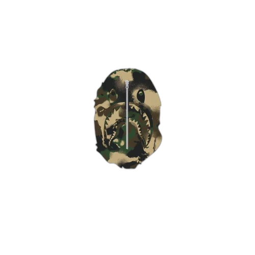 BAPE Map Camo Ape Head Shark Tee 'White/Green'