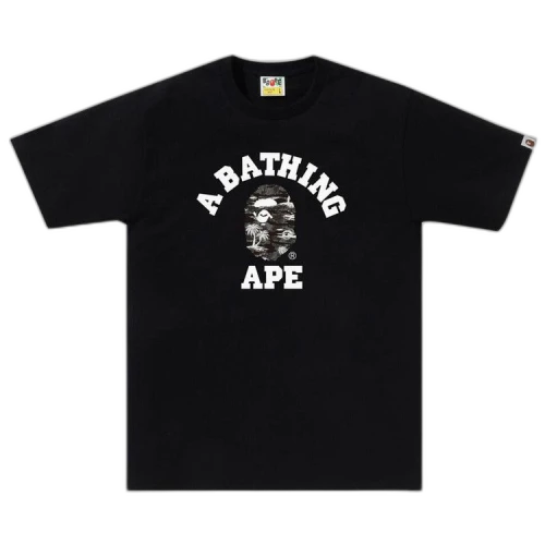 BAPE Palm Tree Camo College Tee 'Black/Black'
