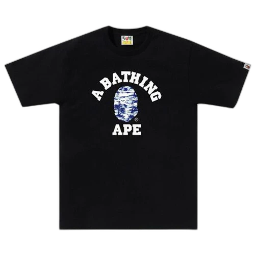 BAPE Palm Tree Camo College Tee 'Black/Blue'