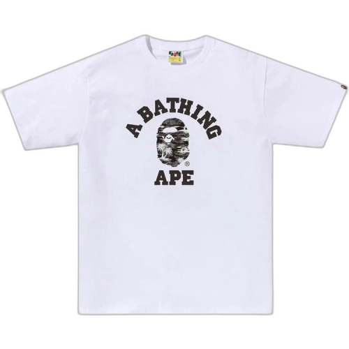 BAPE Palm Tree Camo College Tee 'White/Black'