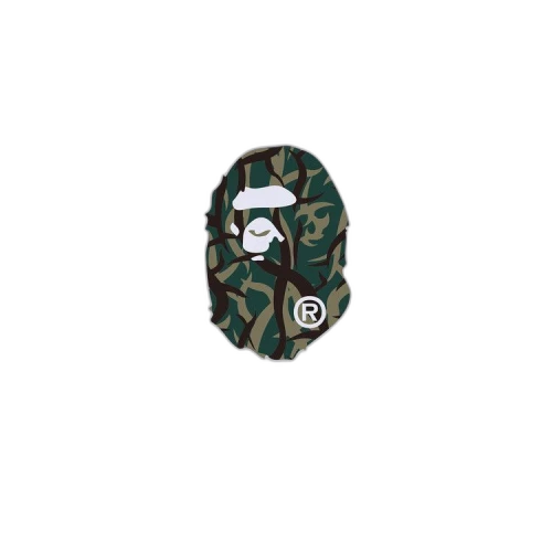 BAPE Trial Camo Big Ape Head Tee 'White/Green'