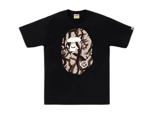 BAPE Trial Camo Big Ape Head Tee Black/Beige